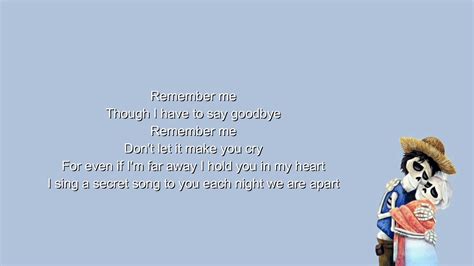 Remember Me (Lullaby) Lyrics from Coco 